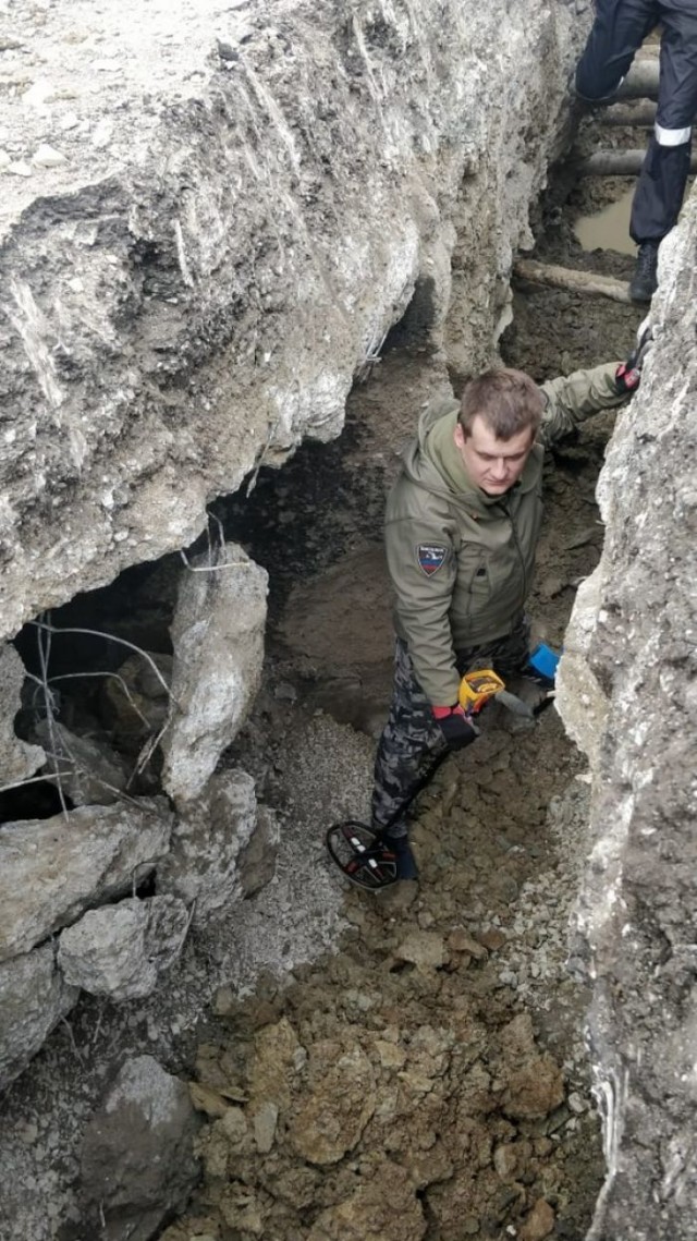 Фашистский бункер найден под оживленной улицей Новороссийска