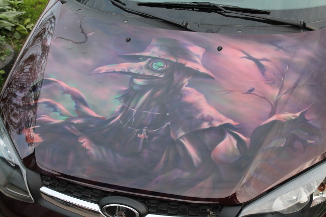 Аэрография Range Rover Evoque. Английская тема.