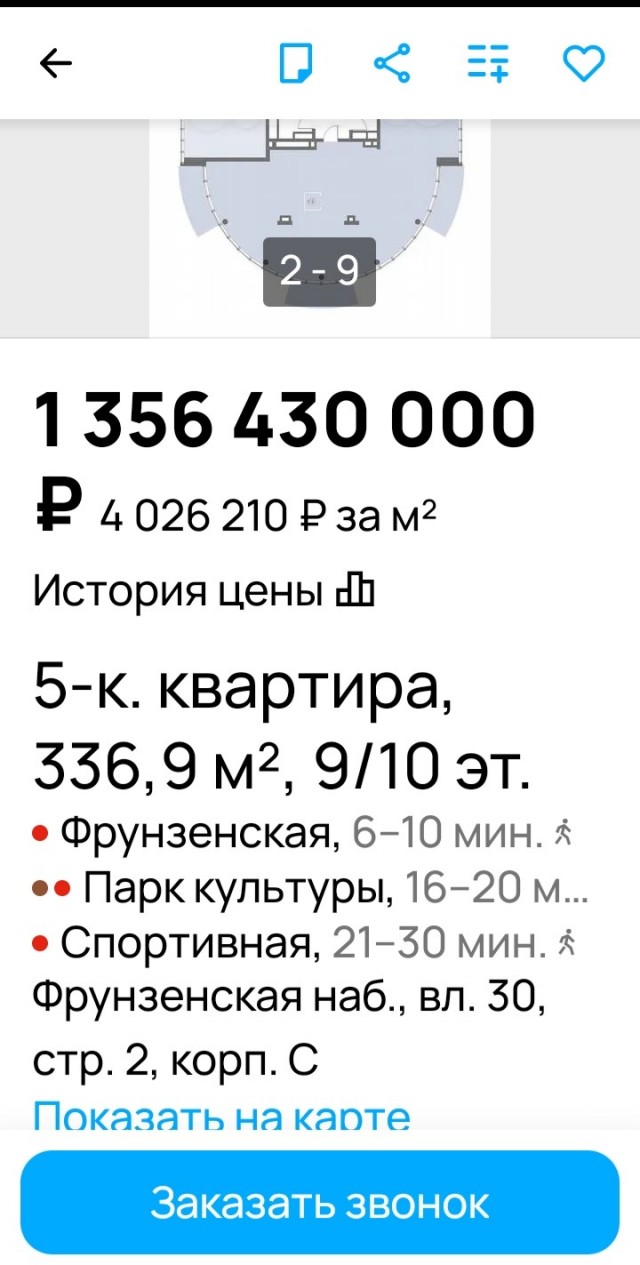 Скромная квартира за миллиард