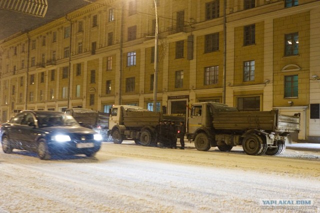 Первая снежная ночь в Минске