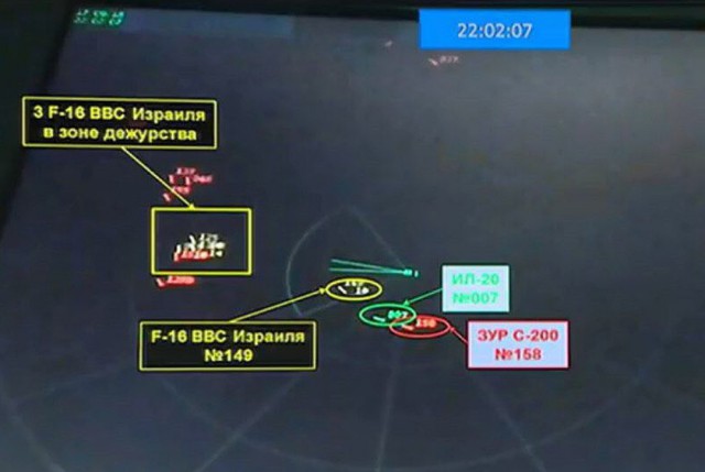 Минобороны представило данные с радара С-400, доказывающие вину ВВС Израиля в гибели Ил-20