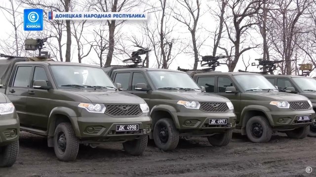 В Луганске и Донецке появились новые военные внедорожники УАЗ «Патриот»