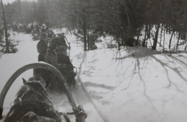 Зимой 1942 года партизаны сумели провезти в Ленинград более двухсот повозок с тоннами хлеба, пшеницы и мяса.