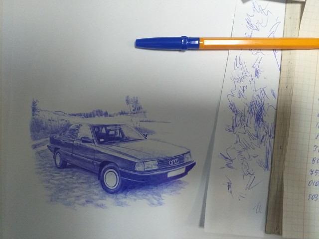 Рисунок шариковой ручкой