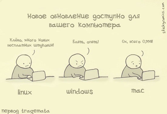 Реакция на обновление