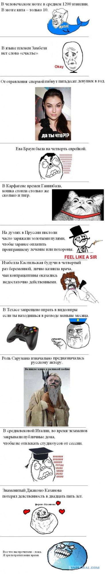 Несколько фактов, которые вам нафиг не нужны