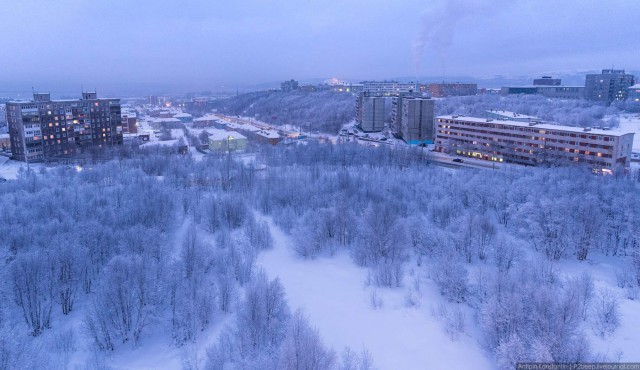 Полярная ночь. Мурманск