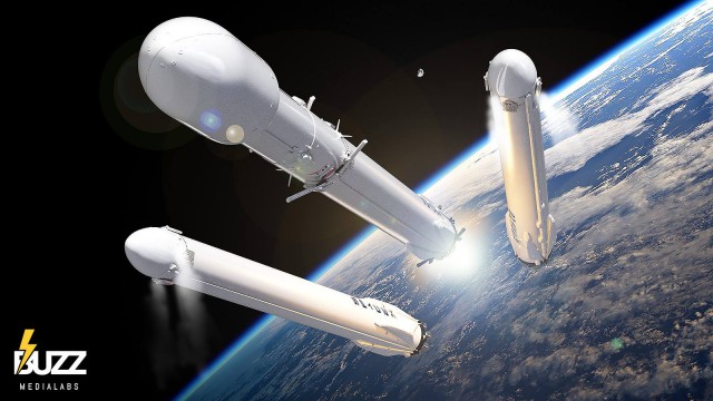 Falcon Heavy установлена на стартовом столе