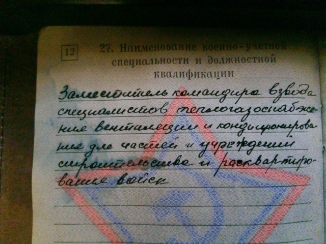 Солдат, какова твоя профессия?