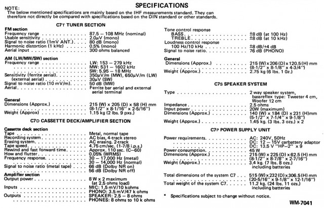 Аудиотехника прошлого века,SANYO MRC-1/C7