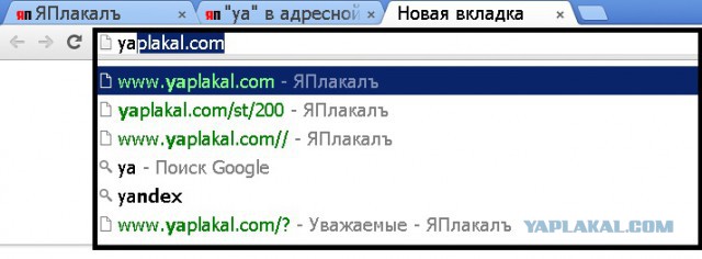"ya" в адресной строке