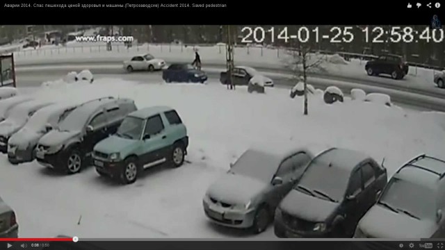 Спас пешехода ценой здоровья и машины.Петрозаводск