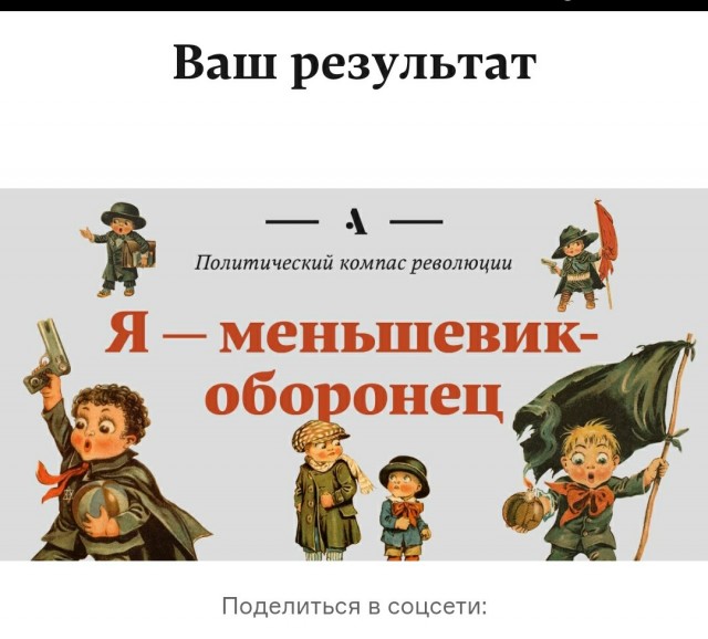 Тест - Ваше место на политическом компасе 1917