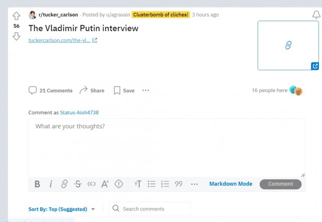 Интервью Такера Карлсона с Владимиром Путиным