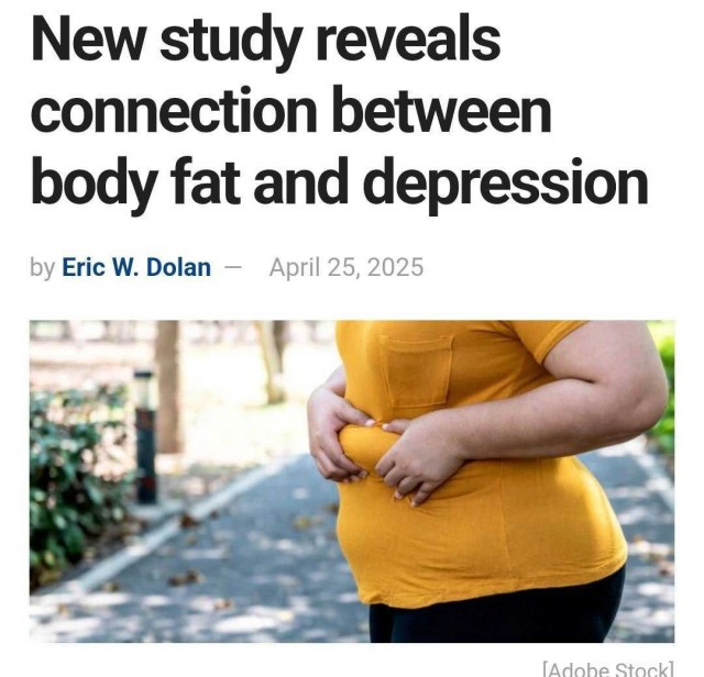 Толстые люди более склонны к депрессии