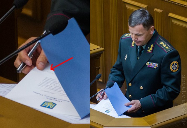 Новый мин. обороны UA расписался закрытой ручкой