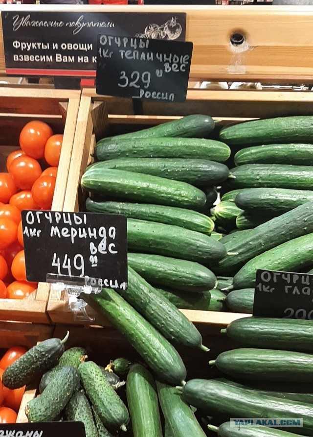 Огурцы дороже мяса