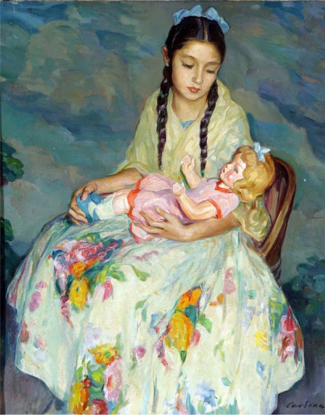 Живопись. Девочки и куклы