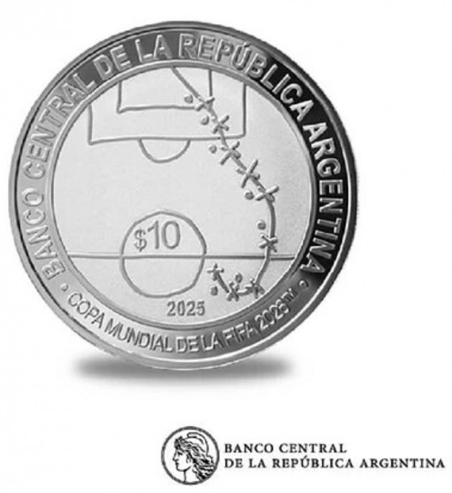 Аргентина выпустила монету с голом Марадоны