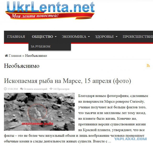 На фотографии с Марса обнаружен придавленный каменной плитой труп марсианина