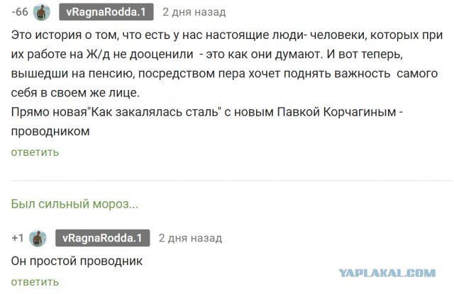 Был сильный мороз...
