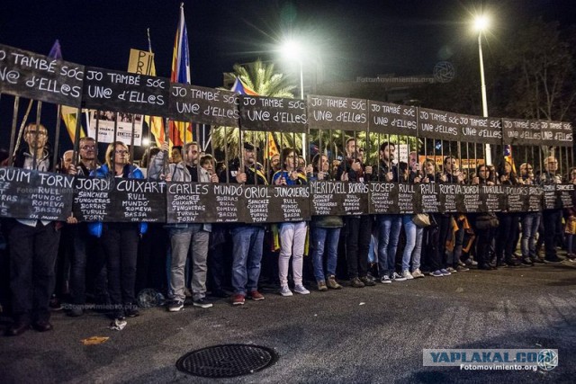 Барселона. 750 тысяч человк вышли на марш независимости