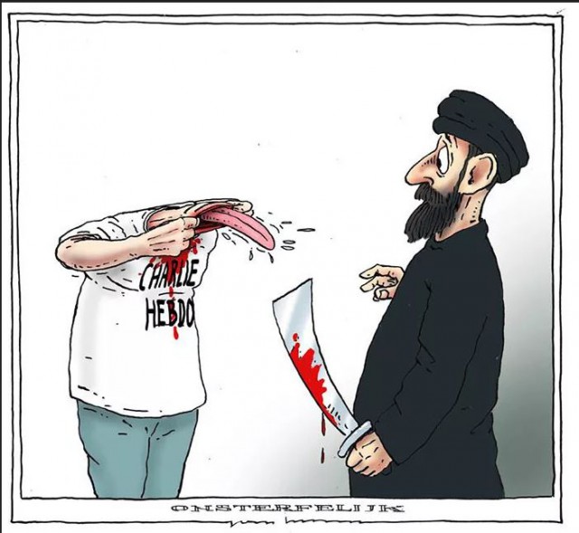 Charlie Hebdo опубликовал обложку с карикатурой на пожар в Нотр-Даме