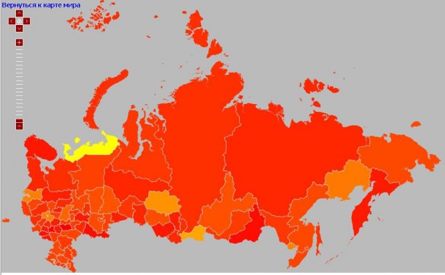 Яндекс: Популярность слова на карте