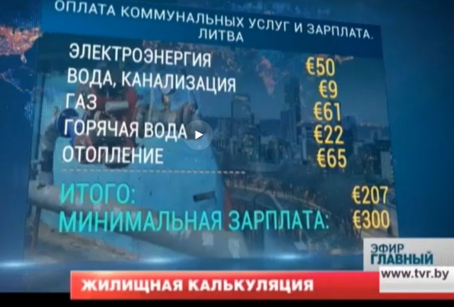 Стоимость ЖКХ в России, Литве, Испании и Германии