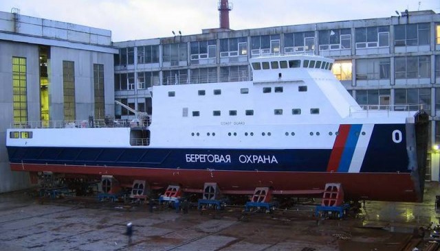 Спущен на воду пограничный патрульный корабль «Адмирал Угрюмов» проекта 22120