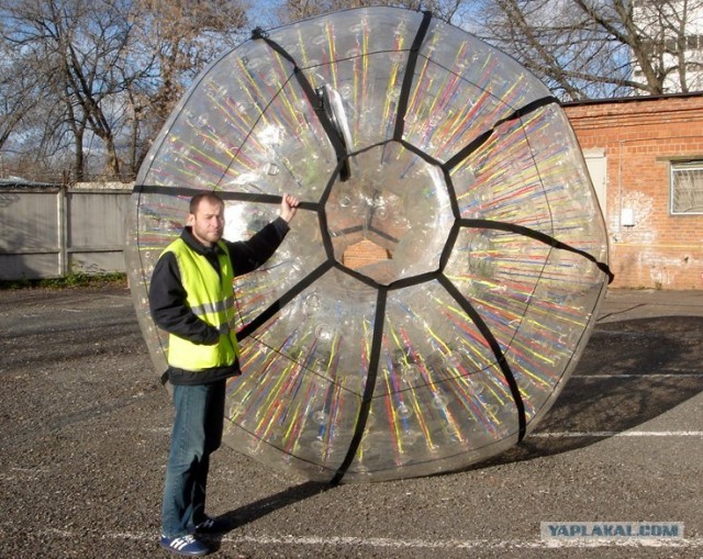 Зорб в Домбае улетел в ущелье