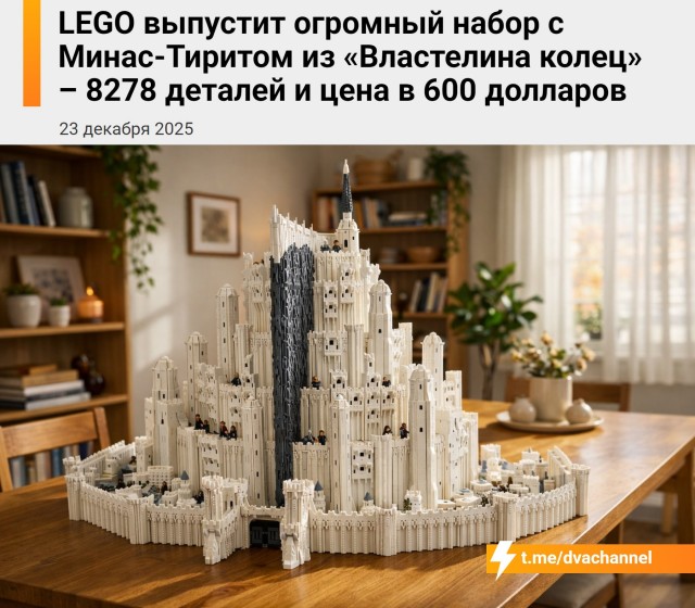 LEGO готовит к выпуску самый большой набор по «Властелину колец» — город Минас Тирит
