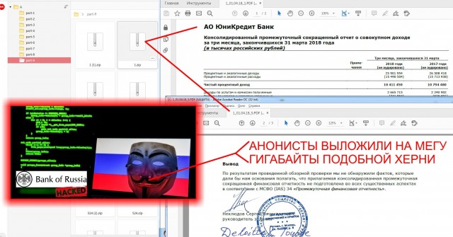 Anonymous слили базу Центробанка РФ