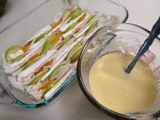 Пирог с сыром Бри
