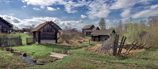 Весной в деревне