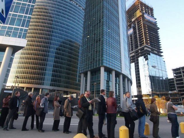 Они строят башню Федерация в Москва-Сити