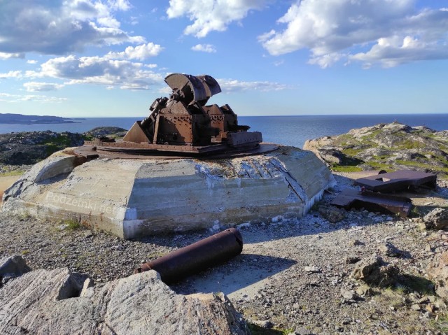 Немецкая береговая батарея 2./517 Petsamo Neu на севере России