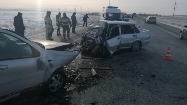 Вчера на трассе Казань - Оренбург - Акбулак в Оренбургской области произошло вот это