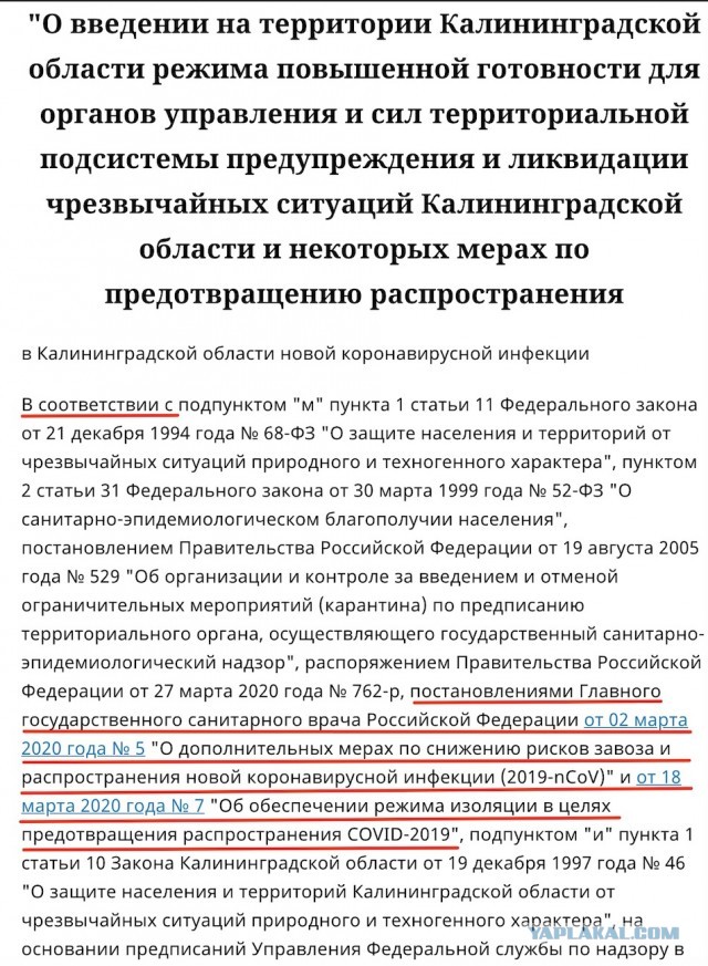 Штраф за нарушение самоизоляции... Калининград