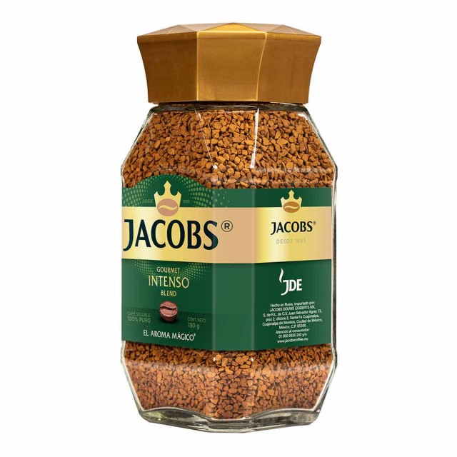 Этикетка Кофе JACOBS, купленного в магазине Мексики
