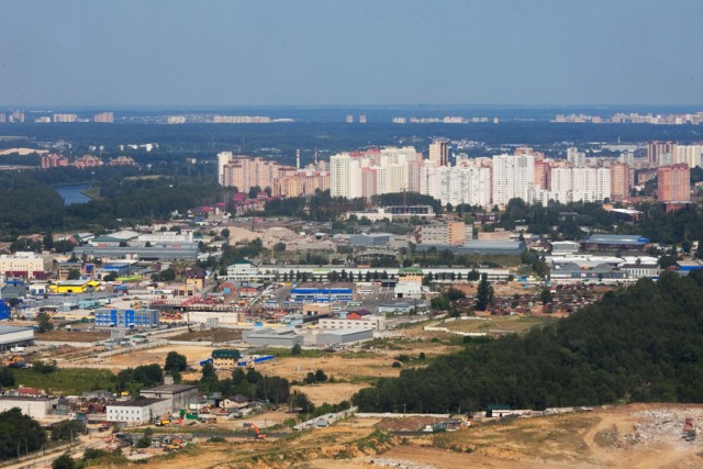 Над МКАД на вертолете