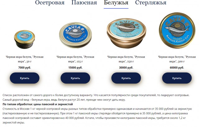 Просто икра белуги из Астрахани