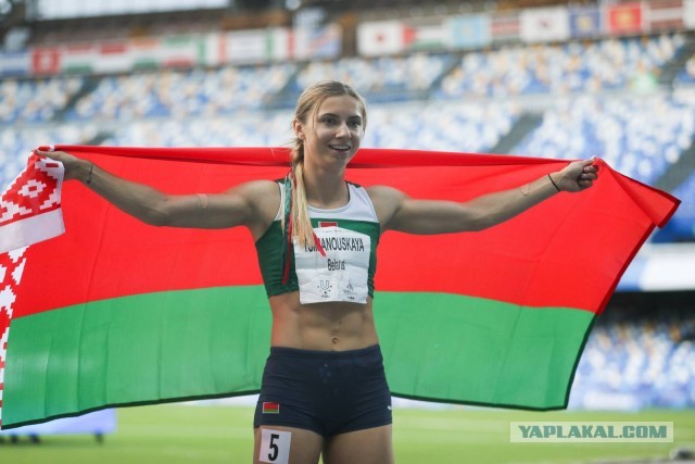 Белорусская легкоатлетка Кристина Тимановская на турнире в польском городе Щецине