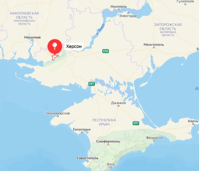 Раздача российской гуманитарки в Херсоне