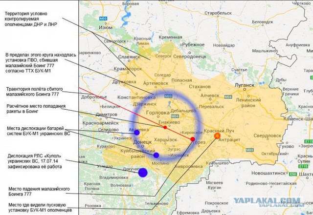 На Украине рухнул Боинг-777 малайзийских авиалиний