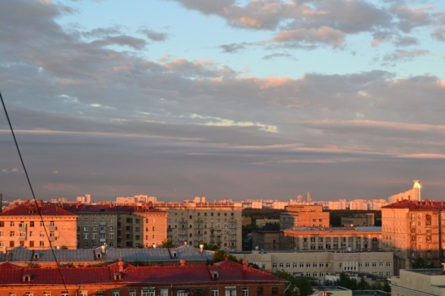 Москва после получасового дождя
