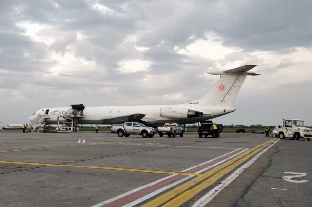 Редкий гость в Европе. Грузовой Ил-62