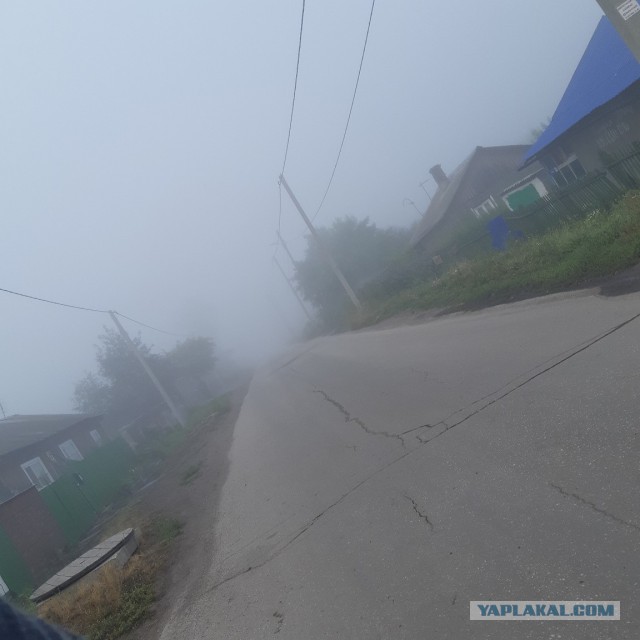 Поселок Ванавара в дыму