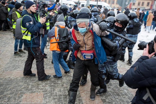 Москва. 31.01.2021. Полицейское безумие