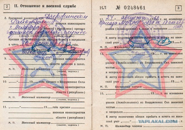Военный билет.